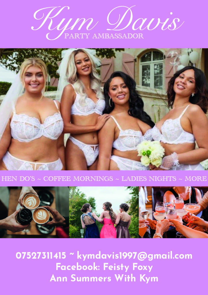 Dorset based Ann Summers ambassador Kym Davies is taking her business to  the next level promoting at wedding shows – Community Update